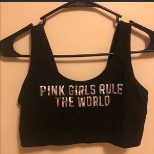 Pink nation cotton sports bra